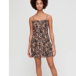Aritzia Wilfred Leopard Isabelle Mini Dress size 0